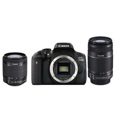 

Canon EOS 750D SLR Kit EF- 18-55mm f 35-56 IS STM EF- 55-250mm f 4-56 IS STM