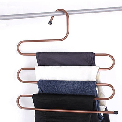 

Sheng silk is still goods Iron S-type multi-layer pants racks single color 2 fitted with bronze