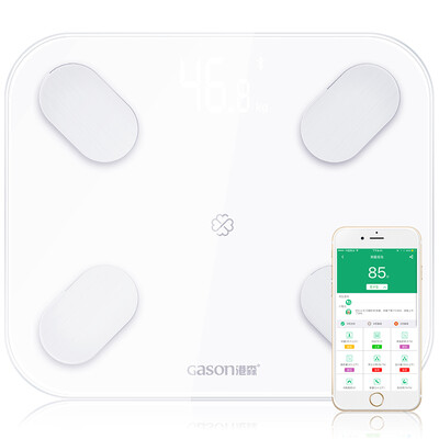 

Gang Sen GASON intelligent body fat scale S4 15 Human Body Weight Loss Program Yi Si APP Bluetooth transmission of electronic scales that fat body weight scales pure household white
