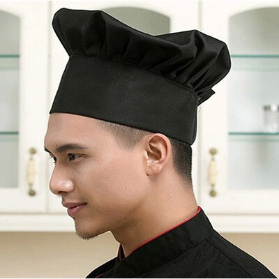 

Outdoor Chef Hat Adult Adjustable Elastic Baker Kitchen Cooking Chef Cap