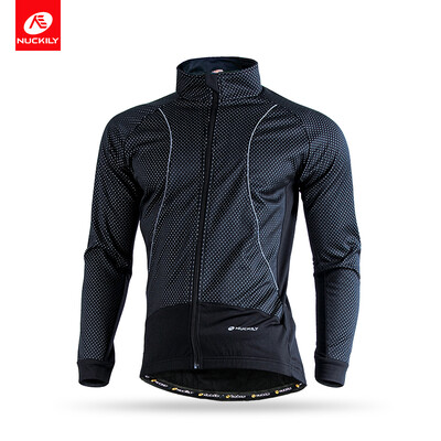 

NUCKILY Winter Men's Long Sleeve Thermal Cycling Jersey Windproof Bicycle Clothing Mountain Bike Outdoor Sportswear