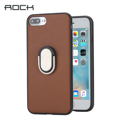 

Locke ROCK Apple 7plus 8plus mobile phone shell iphone7 8plus protector ring bracket shatter-resistant hard shell brown