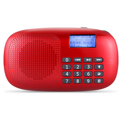 

Long piano (ROYQUEEN) X360 card radio Walkman portable mp3 player mini speaker flashlight function flames red