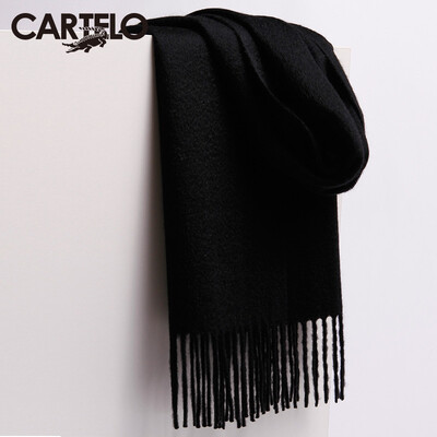 

Card Di Le Crocodile (CARTELO) cashmere scarves men simple winter fashion thick padded gift box CC57C11161 mixed gray