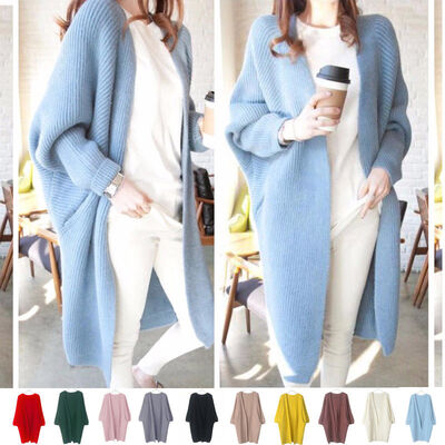 

New Women Ladies Autumn Long Sleeve Loose Casual Sweater Coat Cardigan Outwear