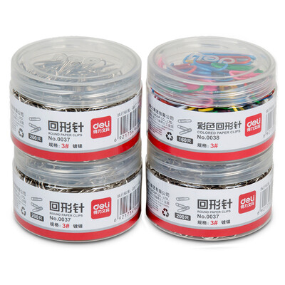 

Deli 33392 nickel-plated paper clip set silver 29mm paper clip 600 color 29mm paper clip 160