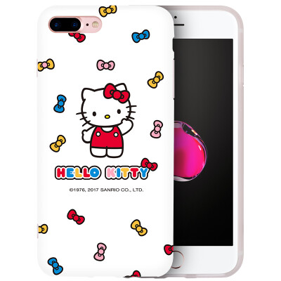 

7/8 Plus Hello Kitty Apple, телефон оболочки iPhone7 / 8 Plus защитный чехол мультфильма все включено силикона мягкая оболочка падение сопротивления 5,5 дюйма мило Hello Kitty