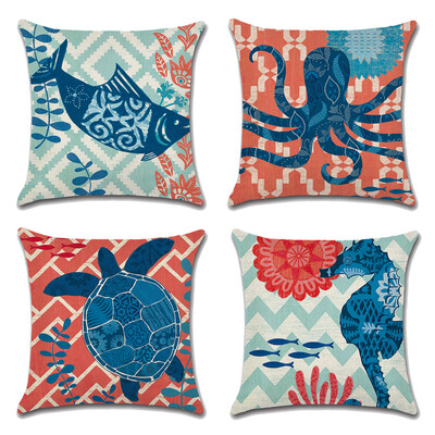 

Ocean Park Cotton Linen Theme Decorative Pillow Cover
