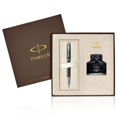 

Parker (PARKER) IM pure black Liya white clip pen / ink pen + ink gift set