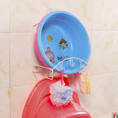 

Guard bathroom washbasin shelf suction cup rack bathroom baby basin wall hanging kitchen strong punch-free creative storage rack basin hook