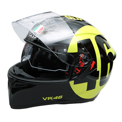 

AGV helmet K3 SV TOP double lens four seasons wide angle ventilation full helmet Italy locomotive racing riding anti-fog running helmet BOLLO 46 BLACK-YELLOW