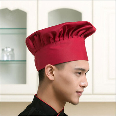 

Outdoor Chef Hat Adult Adjustable Elastic Baker Kitchen Cooking Chef Cap