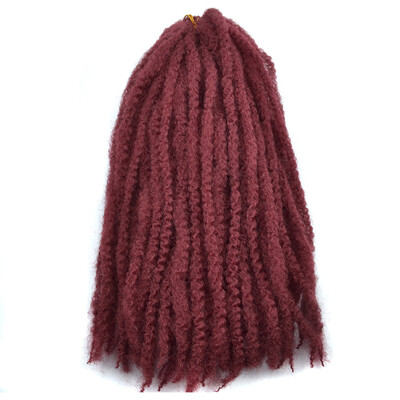 

18 Afro Kinky Twist Braids Hair Crochet Braids Hair Curl Crochet Synthetic Braiding Hair 100gPiece Brown Black Purple Color