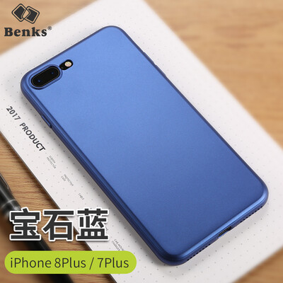 

Bangks Benks Apple iPhone8 Plus 7 Plus mobile phone shell all-inclusive soft-sided protective shell Apple 7P 8Plus non-slip fingerprint shell mobile phone cover blue