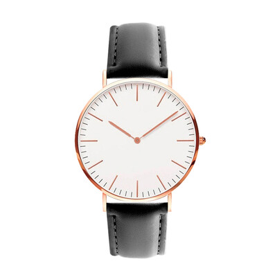 

Men Women Fashion Simple Ultra-Thin Watch Minimalist Casual Leather Band Wrist Watch