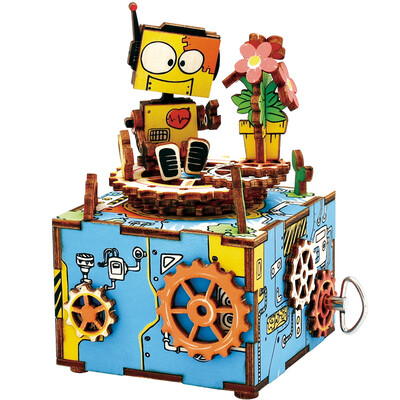 

If the state Christmas gifts children three - dimensional wooden puzzle hand assembled music box - send and bloom 305