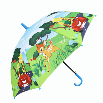 

Cmon A1796 Sika Deer&Giraffe Childrens Umbrella Cute Cartoon Animation Kindergarten Little Baby Student Men&Women Long Handle Automatic Childrens Umbrella