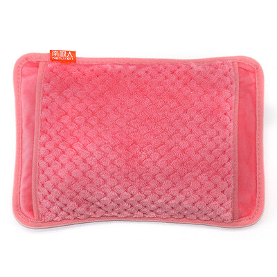 

Antarctic double inserts plush hot water bottle charging explosion-proof warm water bag has been injected water warm hand treasure pink
