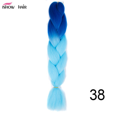 

Silky Strands 24'' 100g Ombre Synthetic Braiding Hair Extensions For Crochet Braids Kanekalon Jumbo Braids Two Tone Ombre Color 1p