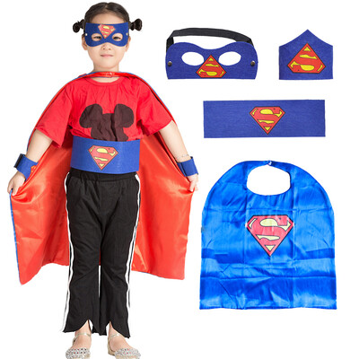 

Many beautiful recall Halloween children cosplay costume men&women with the same Superman Spider-Man Cloak cloak costumes performance clothing Superman