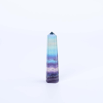 

JINGLINGWUZHE Genuine Natural Fluorite Column Decoration Crystal Decoration 4262