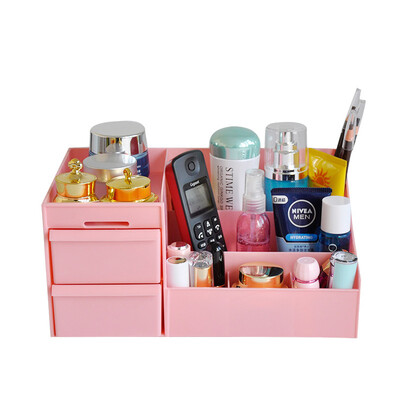 

Love s one drawer plastic cosmetics storage box jewelry storage box creative desktop storage box storage box pink