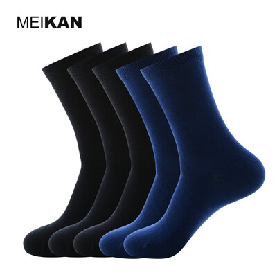 

MEIKAN Colorful Mid-calf Length Sock Cotton Long Sock Men Cheap Sox Box Knee Calcetines Unisex Compress Sock Running 5Pair/lot