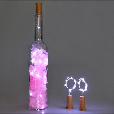 

Copper Wire String Light with Bottle Stopper for Glass Craft Bottle Fairy Valentines Wedding Decoration string lights