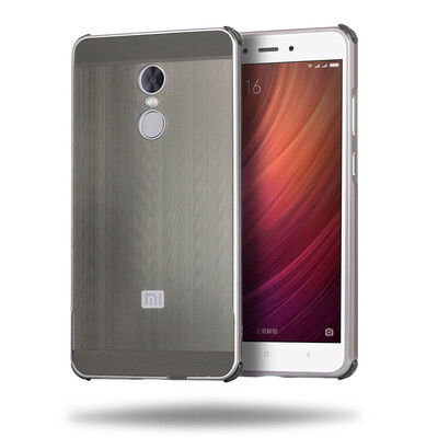 

Luxury Case for Xiaomi Redmi Note 4X Aluminum Bumper+Acrylic Panel Back Glossy Business Cover for Redmi Note 4 Global Version