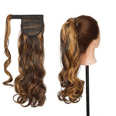 

Long Straight Ponytail Extension Wrap Around Synthetic Ponytail No Clip in Hair One Piece Hairpiece Binding for Women