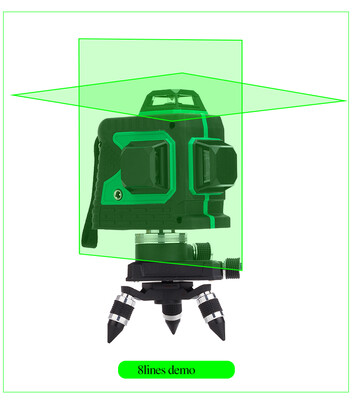 

12-line level 3D green light wall-mounted instrument High-precision outdoor light line laser instrument 8-line flat water meter re