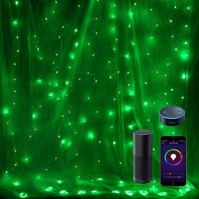 

KPSSDD USB 10 x 3M 200LED Smart Curtain Light with Shell Pendant