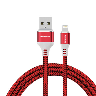 

Newman (Newmine) Apple кабель для передачи данных телефона зарядного устройства плетеного провода шнур питания 1 метр красной поддержки iPhone5 / 5s / 6 / 6P7P / 8 / 8P / Ipad воздух мини