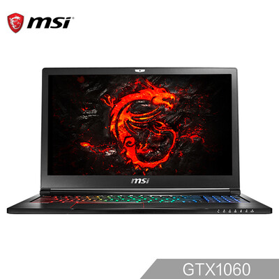 

MSI (MSI) GS63VR 7RF-258CN тонкий игровой ноутбук (15,6 дюйма i7-7700HQ 16G 1T + 128GSSD GTX1060 WIN10 красочный) Черный