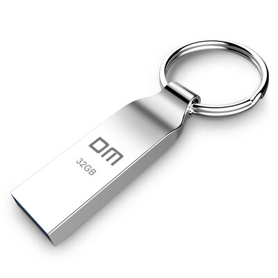 

DM PD076 small wind chime U disk USB30 high-speed all-metal keychain U disk waterproof portable version silver