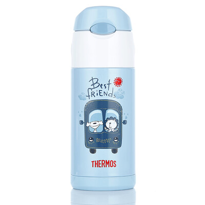

(Совместные модели Jingdong JOY) Thermos (THERMOS) Детская кружка Sippy cup Ребенок Учиться пить Кубок Baby Портативный герметичный стакан из нержавеющей стали FFI-400 BL