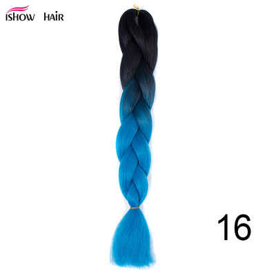 

Silky Strands 24'' 100g Ombre Synthetic Braiding Hair Extensions For Crochet Braids Kanekalon Jumbo Braids Two Tone Ombre Color 1p