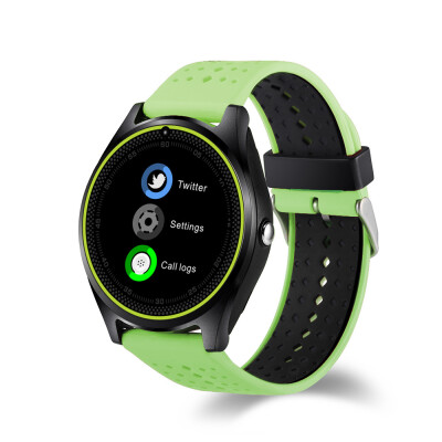 

Elegance Round dual mode V9 Android wear smartwatch Bluetooth Smart Watch Phone w Pedometer SIM Call camera Sport Watch