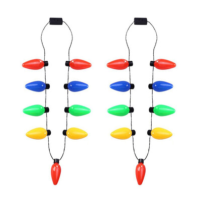 

BRELONG 9LEDs LED Luminous Necklace Holiday Party Christmas 2PCS
