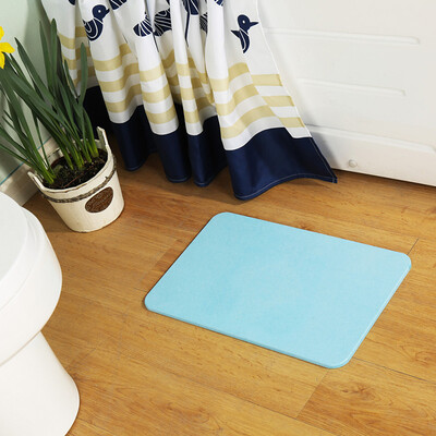 

Bao Youni diatom land mat bathroom mat bathroom absorbent pad shower room dry mat length 450mm width 290mm thickness 10mm blue DQ9061-3