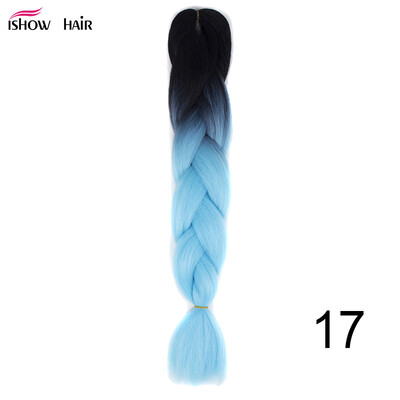 

Silky Strands 24 100g Ombre Synthetic Braiding Hair Extensions For Crochet Braids Kanekalon Jumbo Braids Two Tone Ombre Color 1p