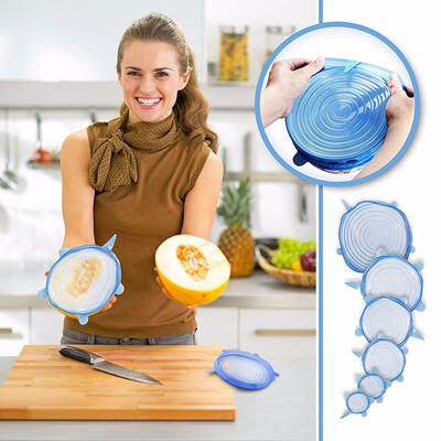 

Outdoor Silicone Stretch Lids 6-Pack of Various Sizes
