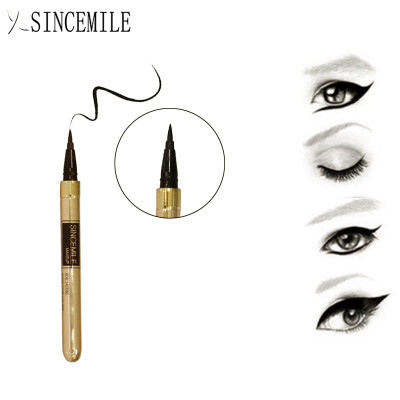 

SINCEMILE Gold Metal Case Black Liquid Eyeliner Pencil Waterproof Quick Dry Cat Eye Liner For Women Beauty Cosmetic Makeup Sets