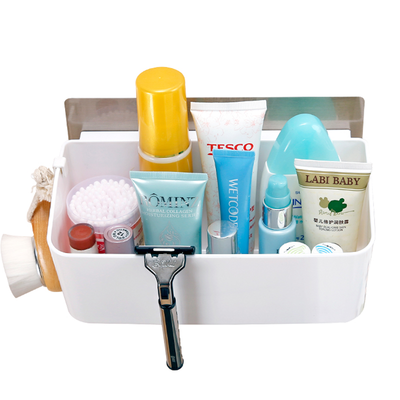 

Suction cup kitchen condiment rack no trace paste storage rack free punching bathroom rack wall hanging Bathroom Shelves