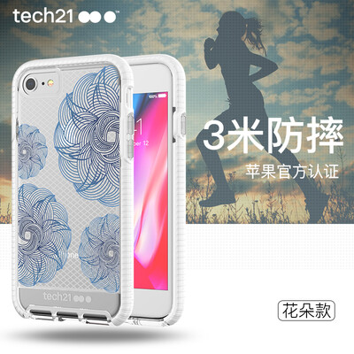 

tech21 Apple iPhone7 / 8 (4.7 inches) flower drop phone shell Apple 7/8 protective sleeve blue