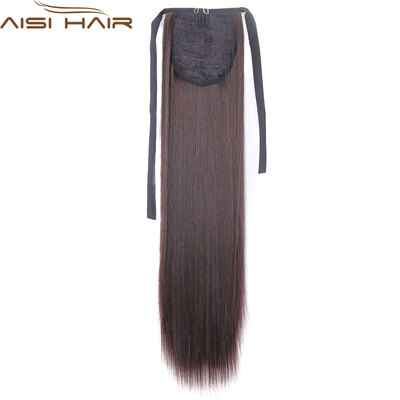 

22" Silky Straight 15 Colors Synthetic Hair Ribbon Drawstring Ponytail Pieces Extension