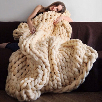 

Home Living Bedroom Keep Warm Knitted Blankets Woolen 130 x 170cm B131