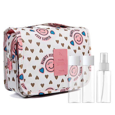 

Beauty skin language travel cosmetic bag wash bag bottle set MF0575 portable - navy blue star cosmetic bottle empty bottle waterproof large capacity wash bag