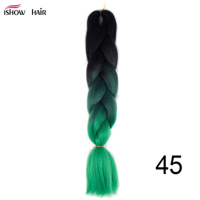 

Silky Strands 24 100g Ombre Synthetic Braiding Hair Extensions For Crochet Braids Kanekalon Jumbo Braids Two Tone Ombre Color 1p