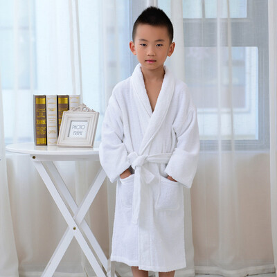 

Xinmeishu children&39s bathrobe towel material boys&girls cotton padded bathrobes absorbent warm nightgown autumn&winter